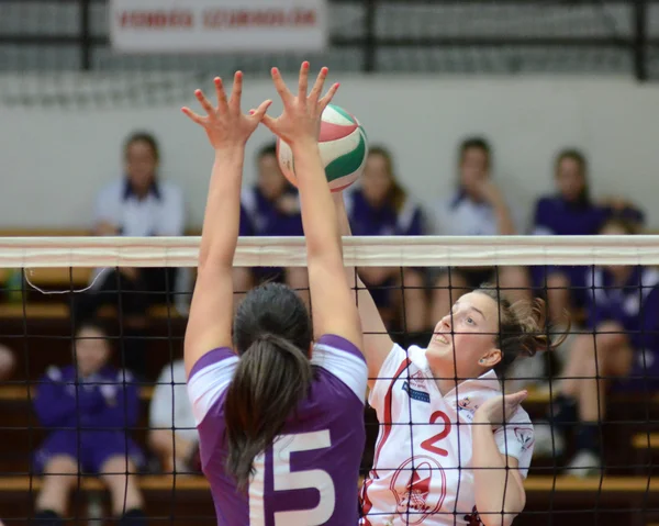 Kaposvar - ujpest Volleyball Spiel — Stockfoto