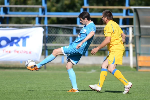 Senior voetbalteam — Stockfoto