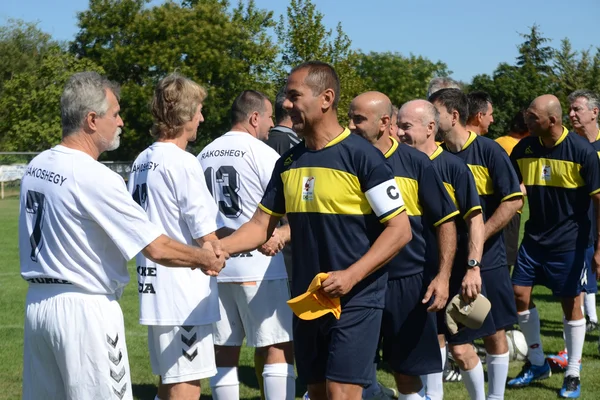 Senior soccer game — Stock Photo, Image