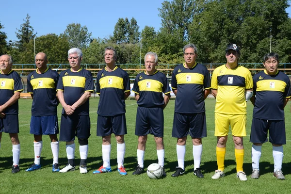 Senior soccer game — Stock Photo, Image
