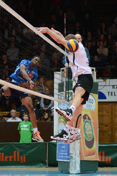 Jogo de Kaposvar - Innsbruck volleybal — Fotografia de Stock