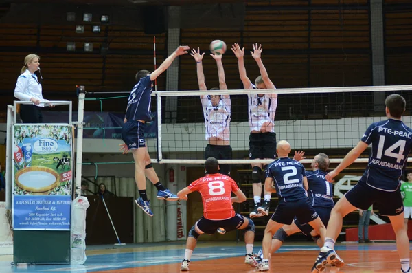 Kaposvar - partita di pallavolo PTE-PEAC — Foto Stock