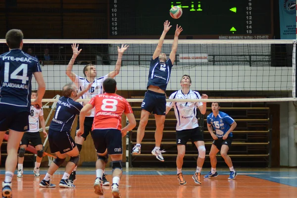 Kaposvar - Jeu de volleyball PTE-PEAC — Photo