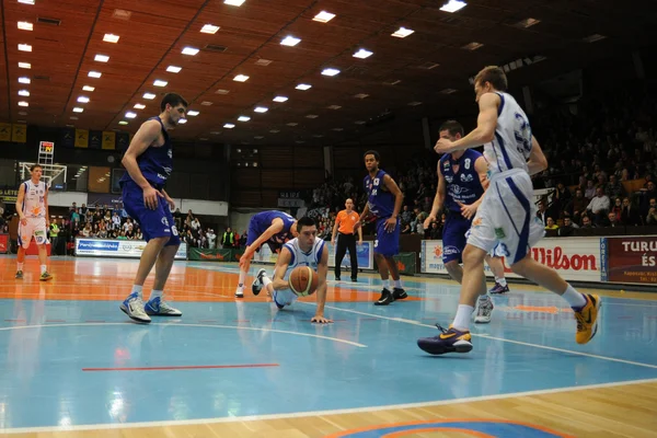 Kaposvar - Sopron basketball game — Stock Photo, Image