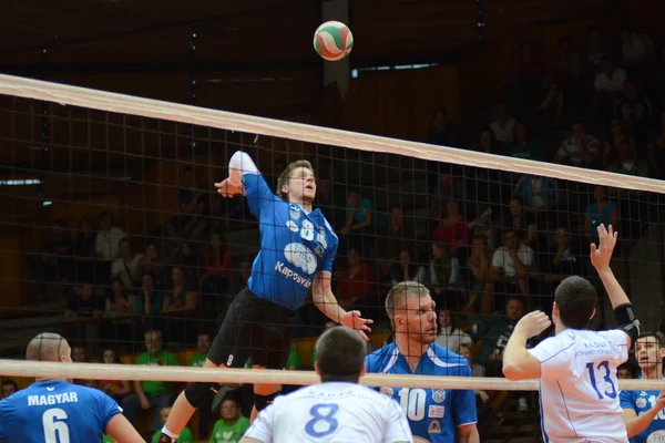 Jönköpings Södra - Kecskemét Volleyboll spel — Stockfoto