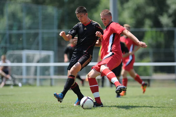 Nagybajom - Liceul Sportiv under 18 soccer game — Stock Photo, Image