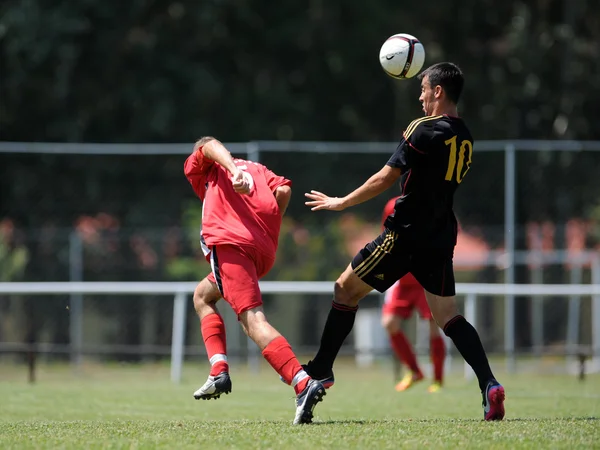 Nagybajom - liceul sportiv altında 18 futbol oyunu — Stok fotoğraf