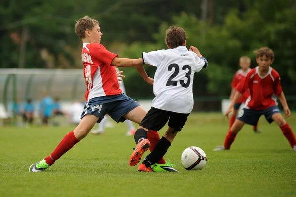 Futebol juvenil — Fotografia de Stock