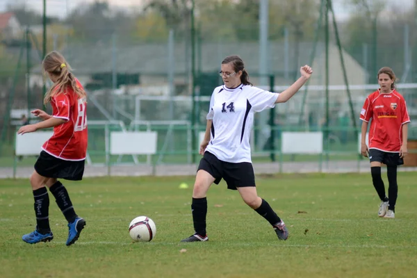 Mädchenfußball — Stockfoto