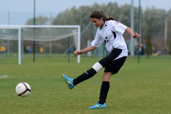 Mädchenfußball — Stockfoto