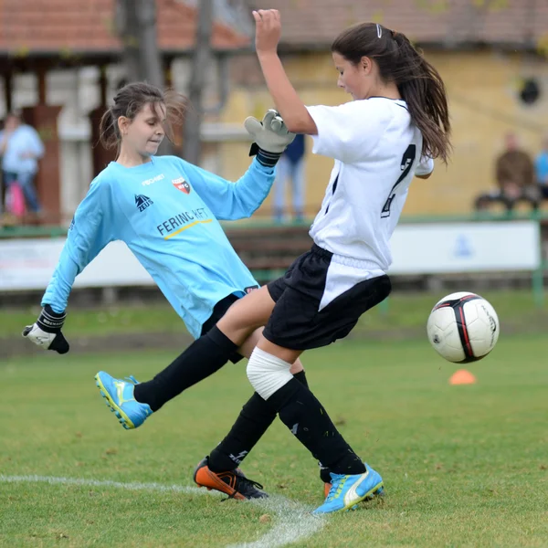 Girl soccer — Stock Photo, Image