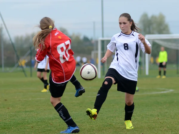 Mädchenfußball — Stockfoto