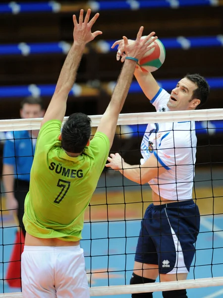 Jönköpings Södra - Sümeg Volleyboll spel — Stockfoto