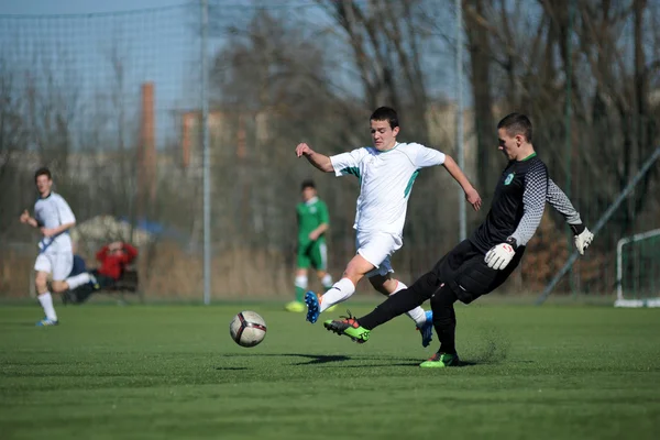 Kaposvar - Ferencvaros bajo 17 partidos de fútbol — Foto de Stock