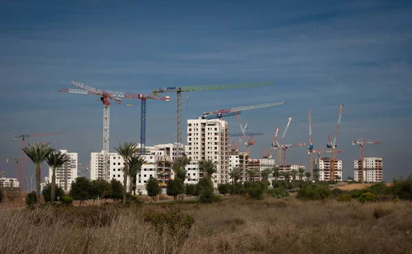 Construction Grandiose Quartier Résidentiel Une Route Dans Station Balnéaire Ashkelon — Photo