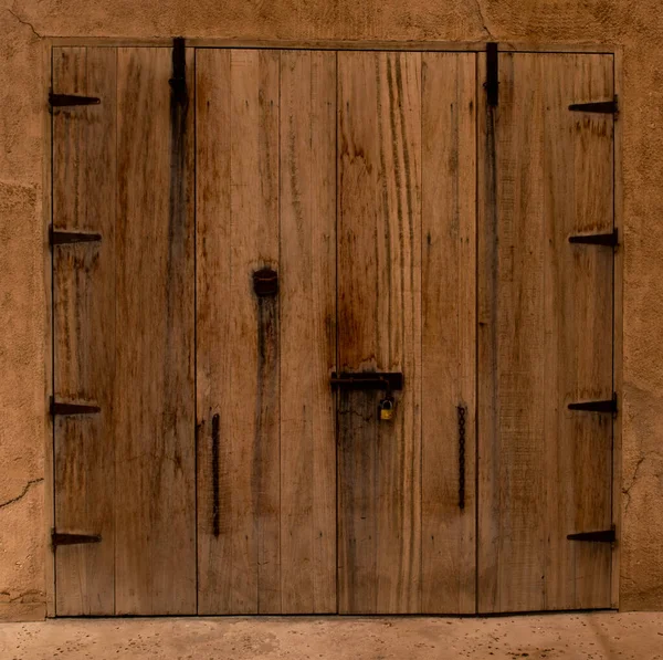 Uae March 2022 Old Wooden Door Building Old Town Area — Stockfoto