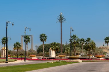 Park near the residence of Sheikh Mohammed Al Maktoum in Dubai. U.A.E. Dubai March 2022