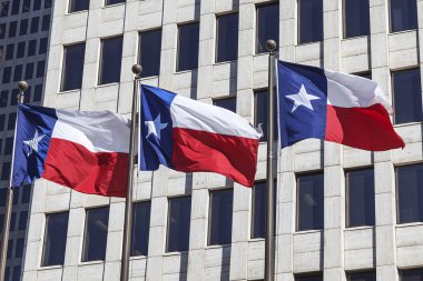 Three Texas flags clipart