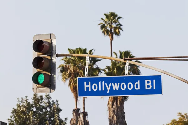 Hollywood Boulevard sinal — Fotografia de Stock