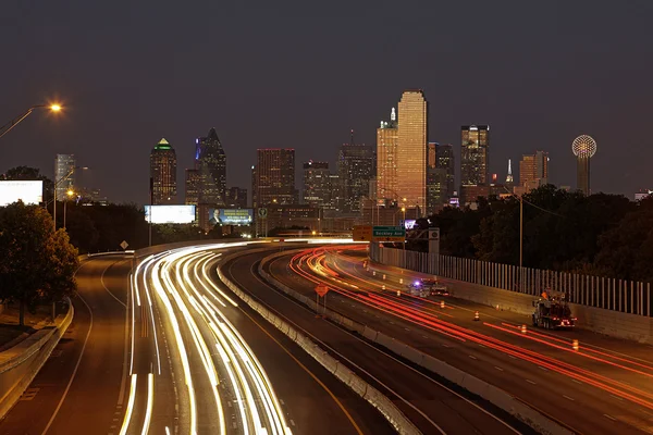 Geceleri, Dallas texas — Stok fotoğraf