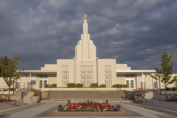 Templo Mórmon em Idaho Falls, ID Fotografia De Stock