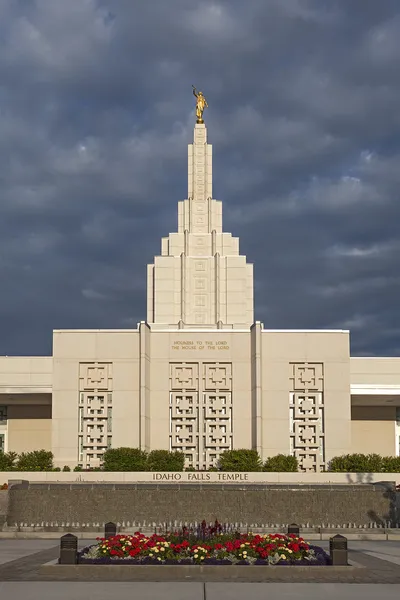 Мормонский храм в Айдахо-Фолс, ID Стоковое Фото