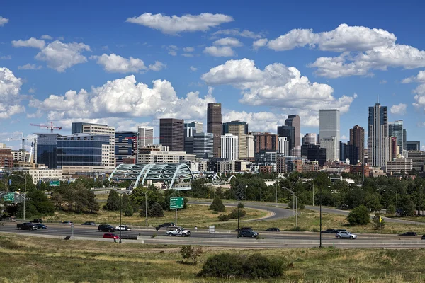 De skyline van Denver, colorado Rechtenvrije Stockafbeeldingen