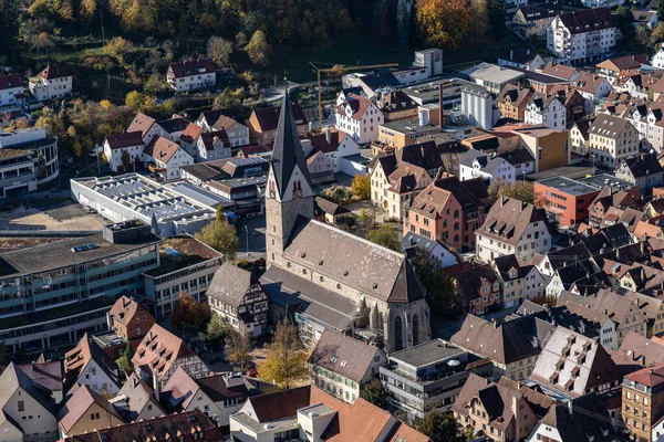 Blick Vom Hügel Hinunter Auf Das Dorf Tal — Stockfoto