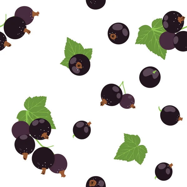 Διάνυσμα Μαύρο Ρεύμα Αδιάλειπτη Μοτίβο Χειροποίητη Απεικόνιση Καλοκαιρινών Φρούτων Φρέσκος — Διανυσματικό Αρχείο