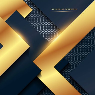 Altın tebrik kartı arkaplan vektör çizimi