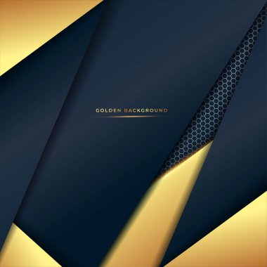 Altın tebrik kartı arkaplan vektör çizimi