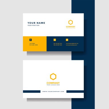 Profesyonel yaratıcı kartvizit vektör şablonu