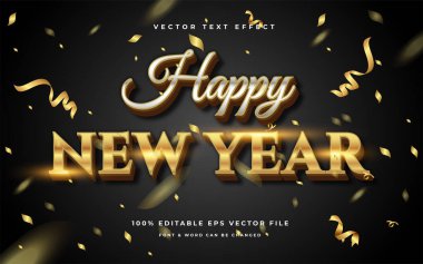 Yeni Yıl Düzenlenebilir Metin Efekti