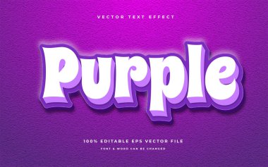Mor Düzenlenebilir Metin Efekti