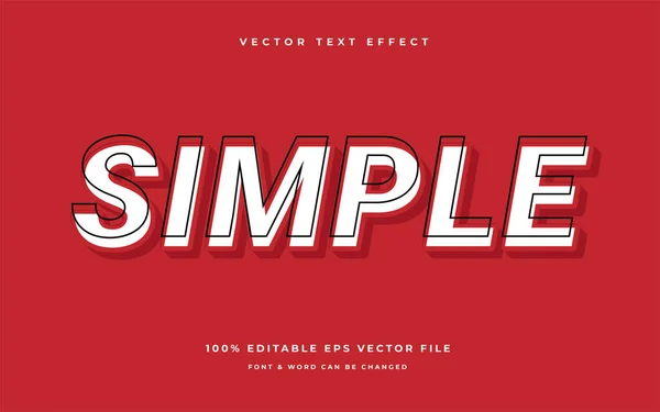 Eenvoudig Bewerkbaar Teksteffect — Stockvector