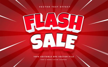 flash sale düzenlenebilir çizgi film efekti