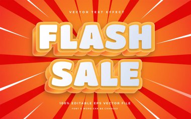 flash sale düzenlenebilir çizgi film efekti