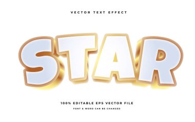 yıldız altın düzenlenebilir metin efekti