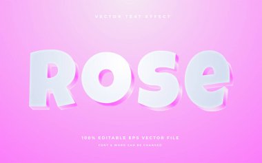 gül modern düzenlenebilir metin efekti