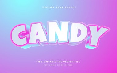 Candy modern düzenlenebilir metin efekti