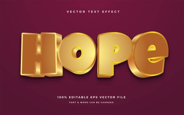 Umarım altın düzenlenebilir metin efekti