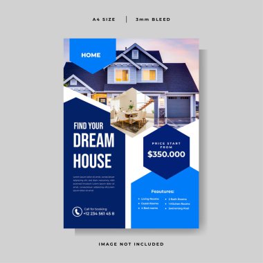 Modern ev satışı uçucu vektör şablonu