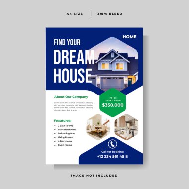 Modern ev satışı uçucu vektör şablonu