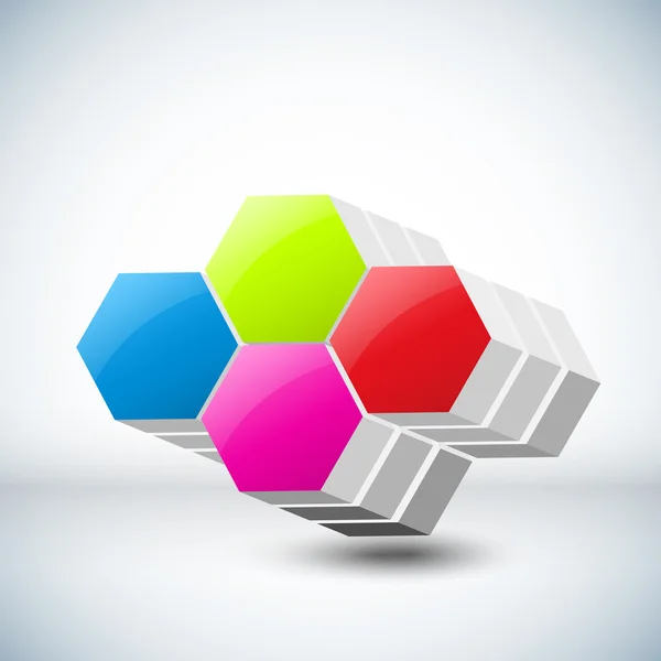 Illustration vectorielle de cubes 3D — Image vectorielle