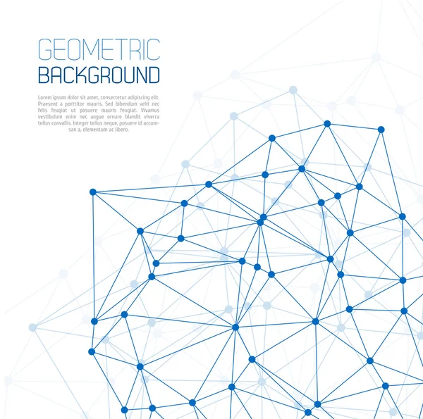 Blauwe molecuul en communicatie achtergrond — Stockvector