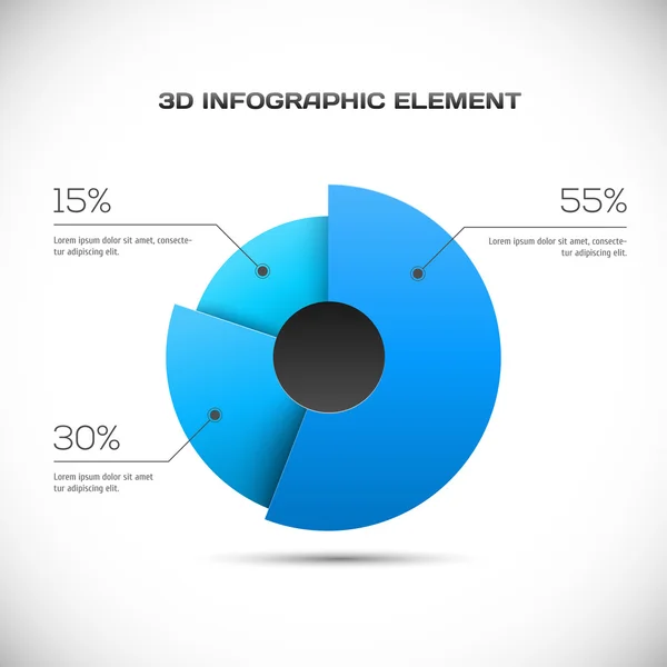 3D Infographic design — Stock Vector