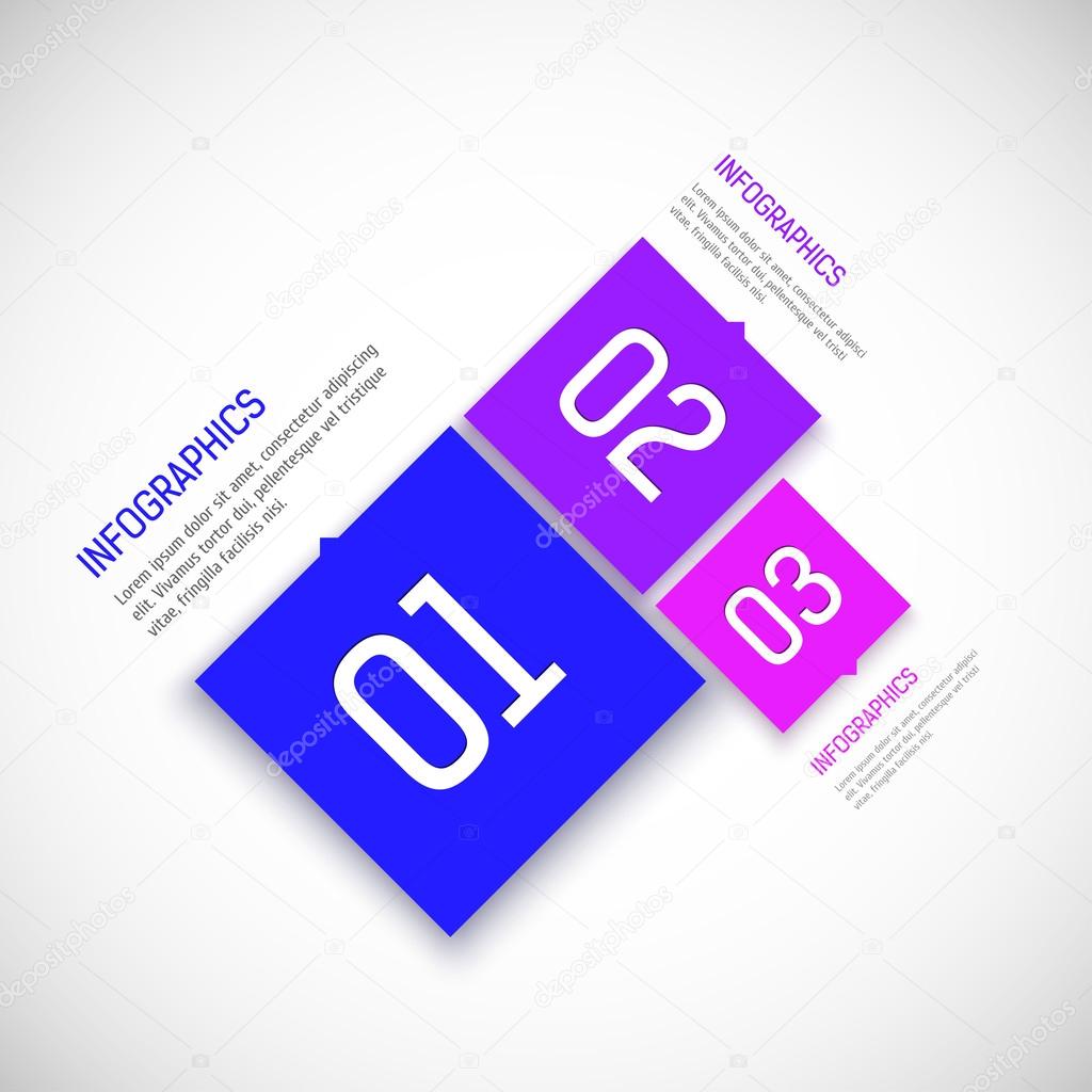 Modern Design template, can be used for infographics, numbered banners, horizontal cutout lines, graphic or website layout vector