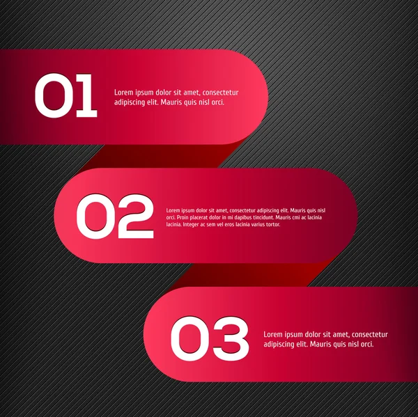 Vector bright 3D red banners set — Stock Vector