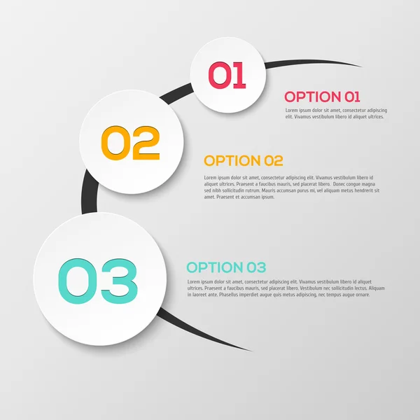 Fond 3d pour le choix des options — Image vectorielle