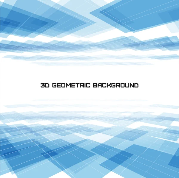 3D geometrischer blauer Hintergrund — Stockvektor